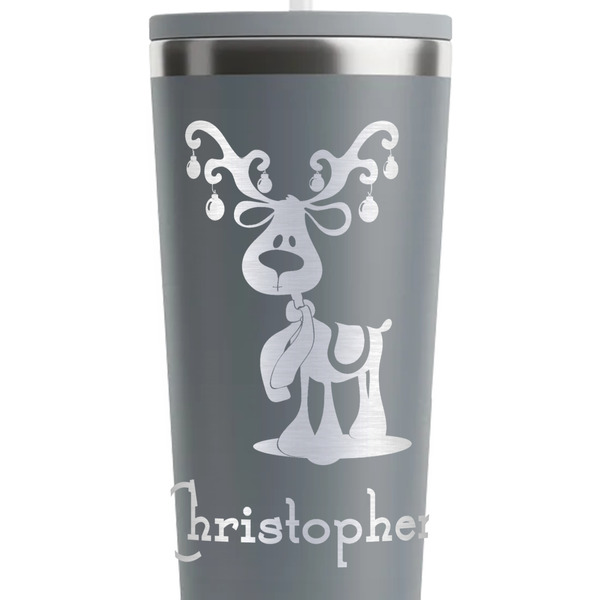 Reindeer Grey RTIC Everyday Tumbler - 28 oz. - Close Up