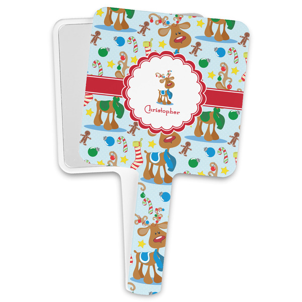 Custom Reindeer Hand Mirror (Personalized)