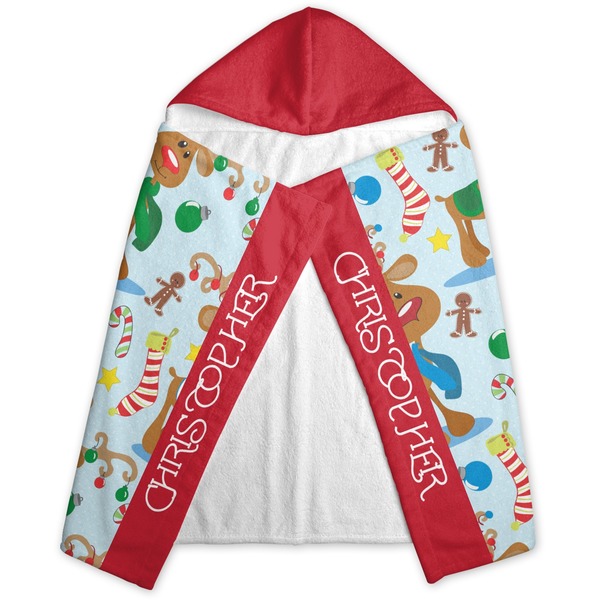 Reindeer Hooded Towel - Folded