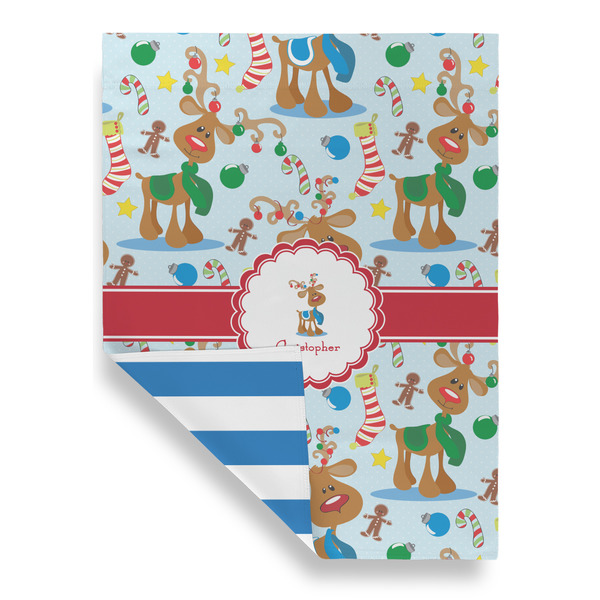 Reindeer House Flags - Double Sided - FRONT FOLDED