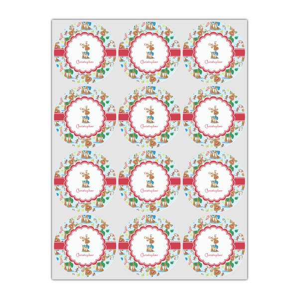 Reindeer Icing Circle - Small - Set of 12