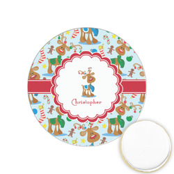Reindeer Printed Cookie Topper - 1.25" (Personalized)