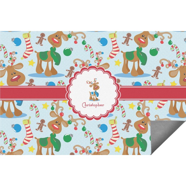 Custom Reindeer Indoor / Outdoor Rug - 4'x6' (Personalized)