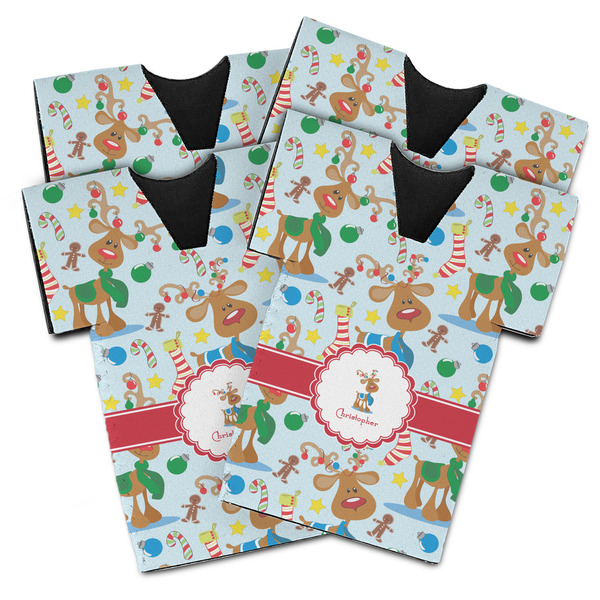Reindeer Jersey Bottle Cooler - Set of 4 - MAIN (flat)