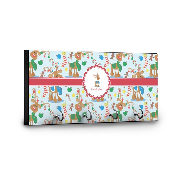 Reindeer Key Hanger - Front View with Hooks