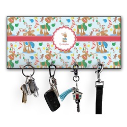 Reindeer Key Hanger w/ 4 Hooks w/ Graphics and Text