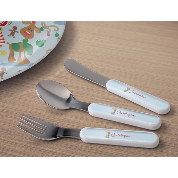 Reindeer Kids Flatware w/ Plate