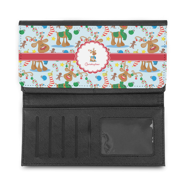 Reindeer Ladies Wallet - Half Way Open