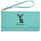 Reindeer Ladies Leatherette Wallet - Laser Engraved- Teal (Personalized)