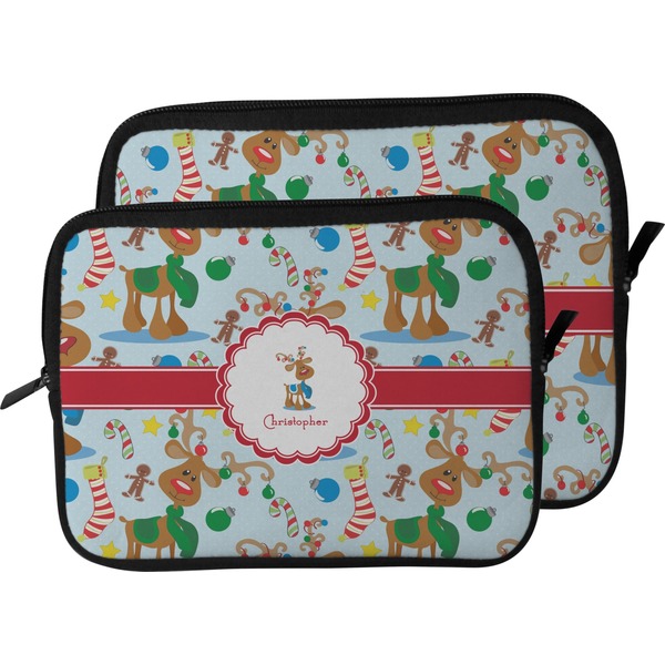 Reindeer Laptop Sleeve (Size Comparison)