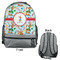 Reindeer Large Backpack - Gray - Front & Back View
