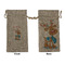 Reindeer Large Burlap Gift Bags - Front & Back