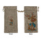 Reindeer Large Burlap Gift Bag - Front & Back (Personalized)