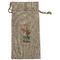 Reindeer Large Burlap Gift Bag - Front (Personalized)