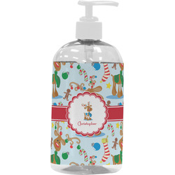 Reindeer Plastic Soap / Lotion Dispenser (16 oz - Large - White) (Personalized)