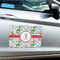 Reindeer Large Rectangle Car Magnets- In Context