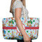 Reindeer Large Rope Tote Bag - In Context View