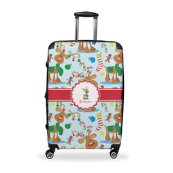 Reindeer Suitcase - 28" Large - Checked w/ Name or Text