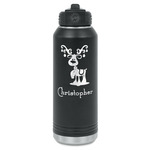 Reindeer Water Bottles - Laser Engraved - Front & Back (Personalized)