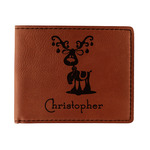 Reindeer Leatherette Bifold Wallet (Personalized)