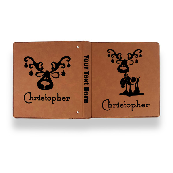 Reindeer Leather Binder - 1" - Rawhide - Back Spine Front View