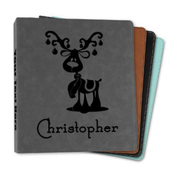 Reindeer Leather Binder - 1" (Personalized)