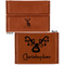Reindeer Leather Business Card Holder - Front Back