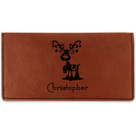 Reindeer Leatherette Checkbook Holder (Personalized)