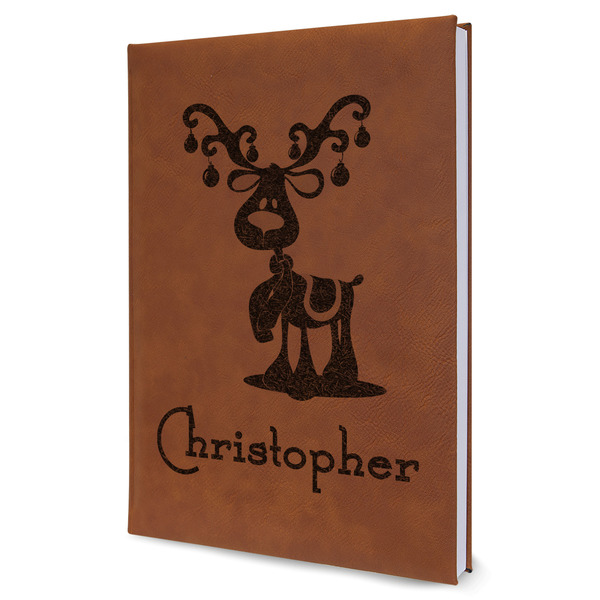 Custom Reindeer Leatherette Journal - Large - Single Sided (Personalized)