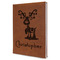 Reindeer Leatherette Journal - Large - Single Sided - Angle View