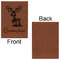 Reindeer Leatherette Journal - Large - Single Sided - Front & Back View