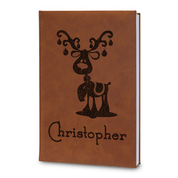 Reindeer Leatherette Journal - Large - Double Sided (Personalized)