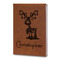 Reindeer Leatherette Journals - Large - Double Sided - Angled View