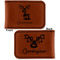 Reindeer Leatherette Magnetic Money Clip - Front and Back