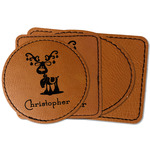 Reindeer Faux Leather Iron On Patch (Personalized)