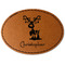 Reindeer Leatherette Patches - Oval