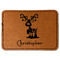 Reindeer Faux Leather Iron On Patch - Rectangle (Personalized)