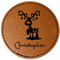 Reindeer Leatherette Patches - Round