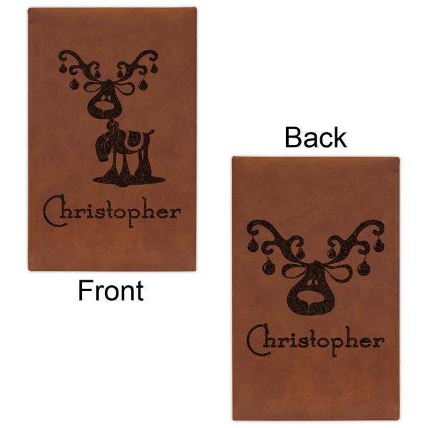 Reindeer Leatherette Sketchbooks - Small - Double Sided - Front & Back View