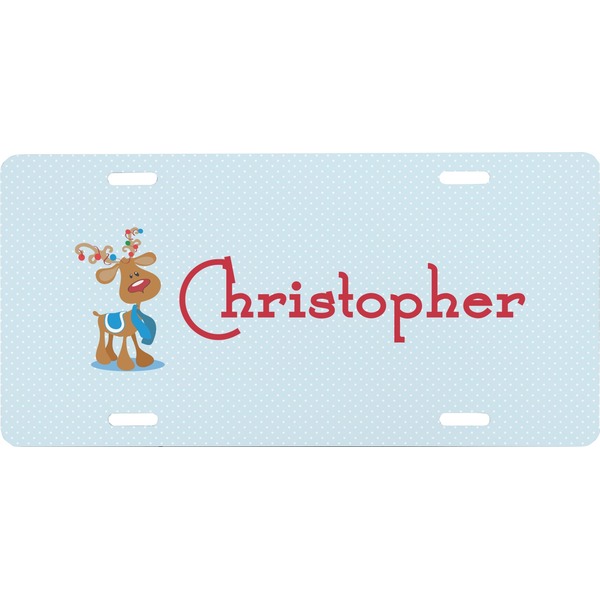 Custom Reindeer Front License Plate (Personalized)