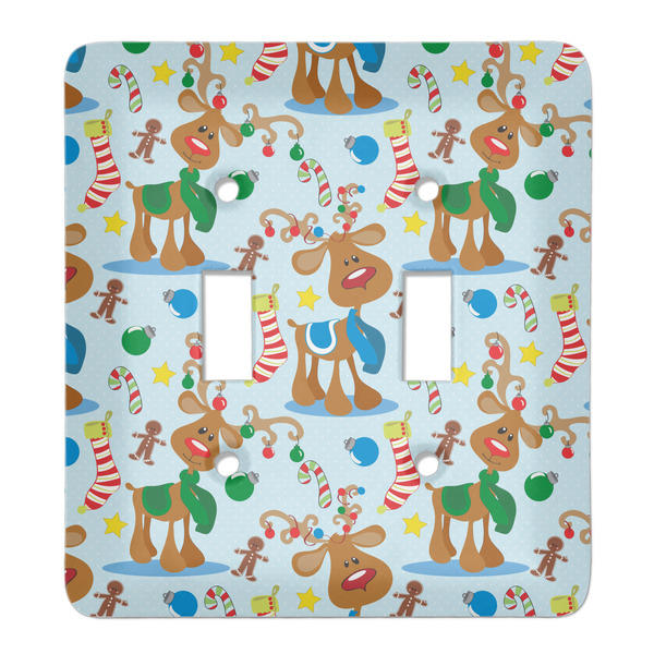 Custom Reindeer Light Switch Cover (2 Toggle Plate)