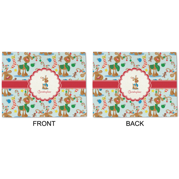 Reindeer Linen Placemat - APPROVAL (double sided)