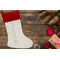 Reindeer Linen Stocking w/Red Cuff - Flat Lay (LIFESTYLE)