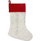 Reindeer Linen Stockings w/ Red Cuff - Front