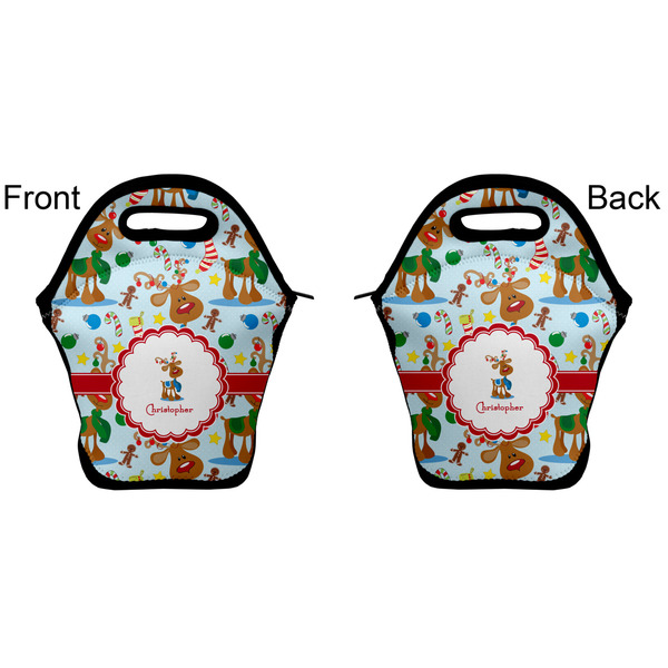 Reindeer Lunch Bag - Front and Back