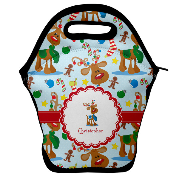 Custom Reindeer Lunch Bag w/ Name or Text