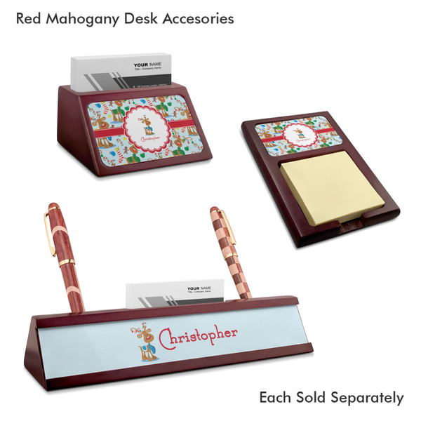 Reindeer Mahogany Desk Accessories