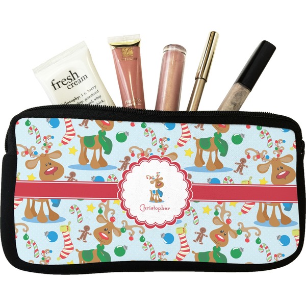 Custom Reindeer Makeup / Cosmetic Bag (Personalized)
