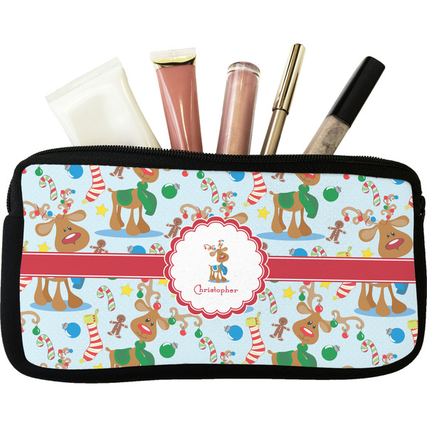 Custom Reindeer Makeup / Cosmetic Bag (Personalized)