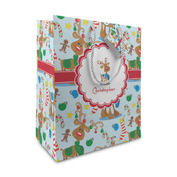 Reindeer Medium Gift Bag (Personalized)